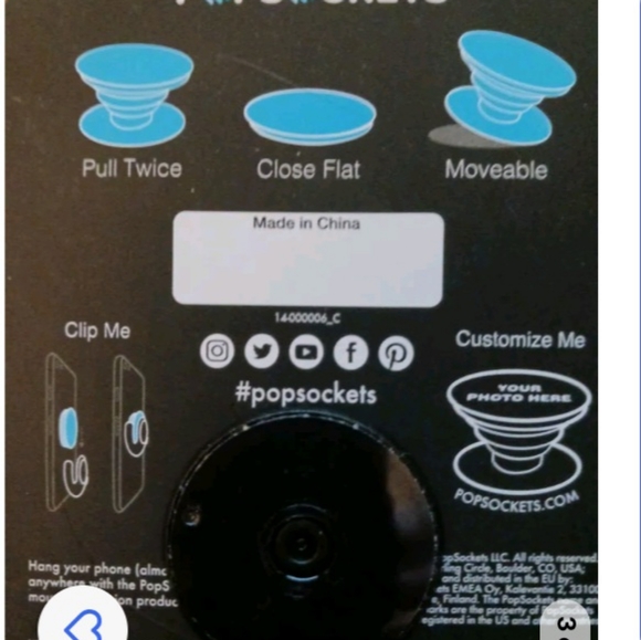 POP SOCKET American Eskimo dog grip/stand/holder cell phones & tablets NWT - Picture 3 of 3